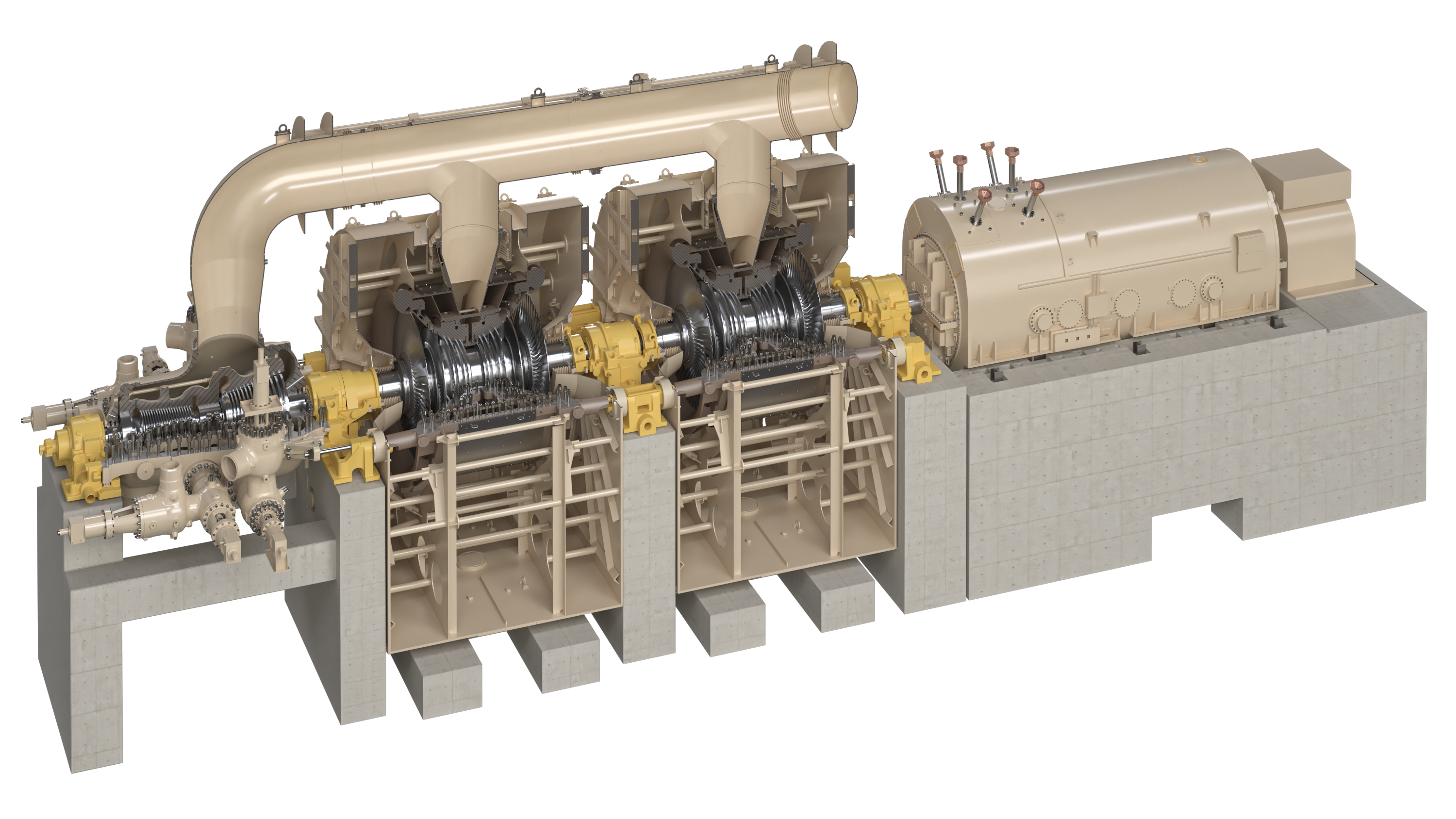 Siemens SST-PAC 6000 蒸気タービンモデル Siemens SST-PAC 6000 蒸気タービンモデル Industrial steam turbines